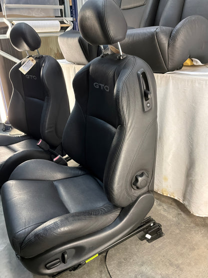 2004 Pontiac GTO Seats Fronts and Rears Black Leather OEM