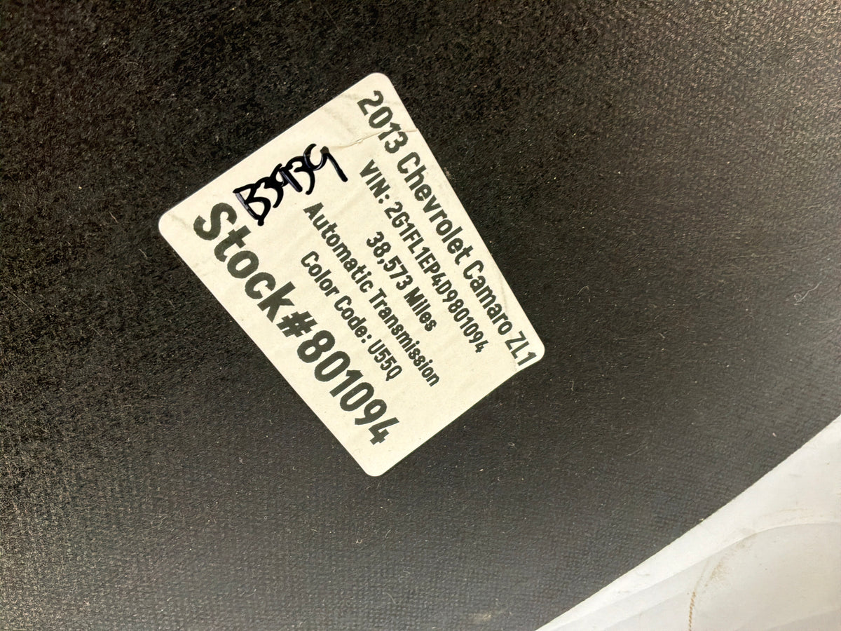 2013 Chevy Camaro ZL1 Hard Spare Tire Compartment Trunk Battery Stowage Cover OEM