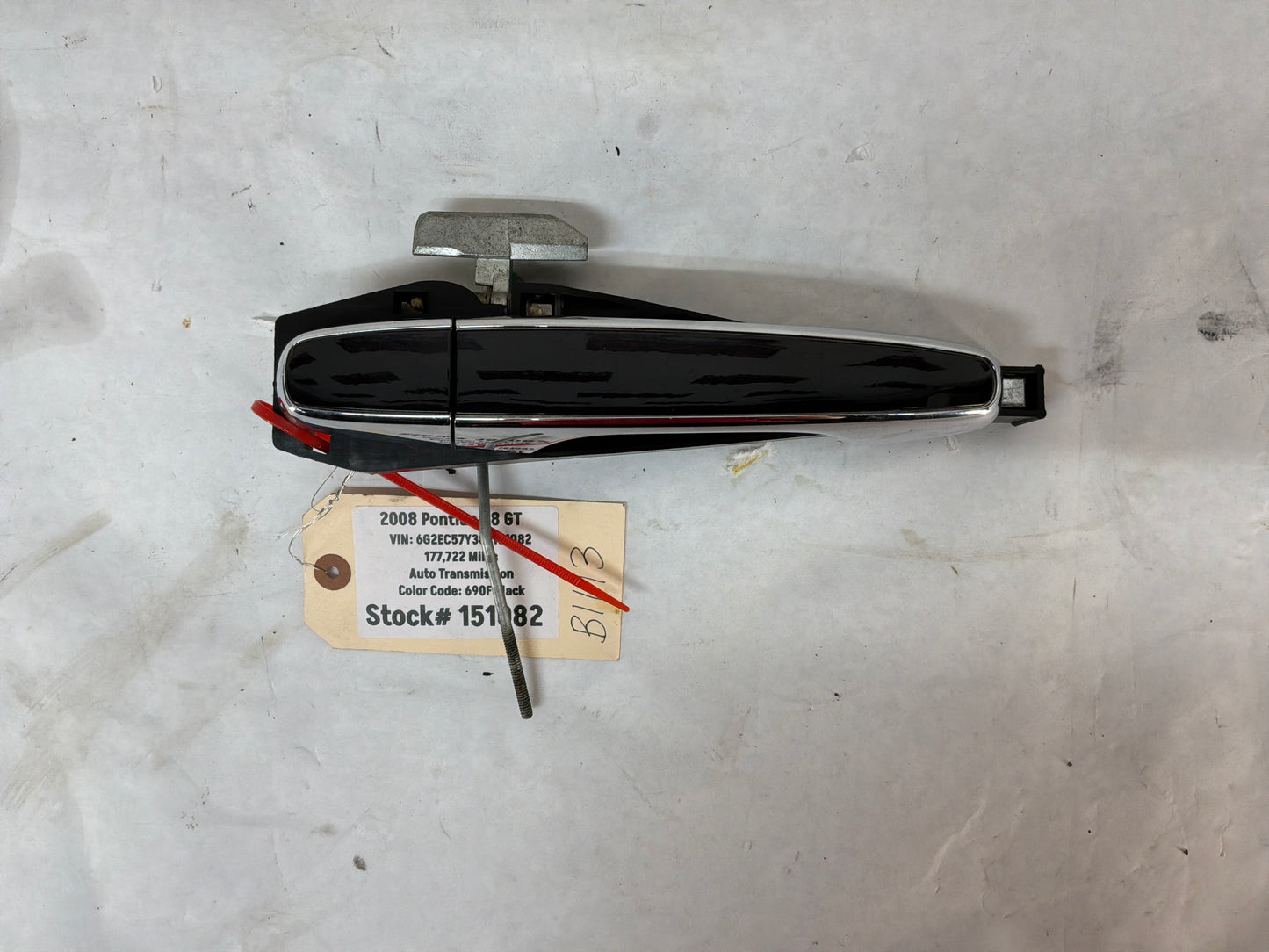 2008 Pontiac G8 GT RH Passenger Rear Exterior Door Handles Black and Chrome OEM