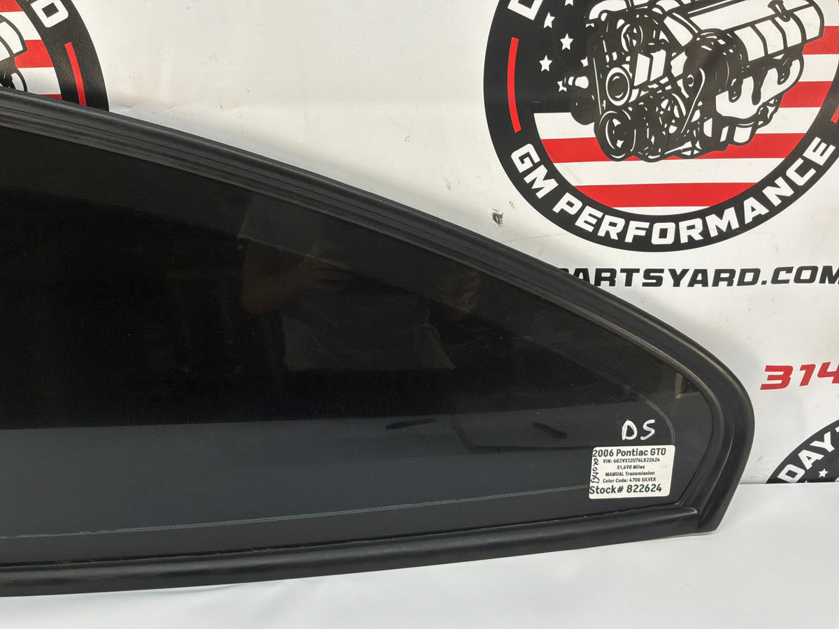 2006 Pontiac GTO LH Driver Rear Quarter Window Glass OEM