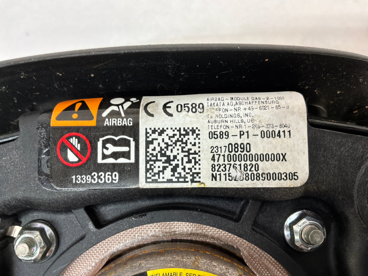 2015 Chevy Camaro SS 1LE Steering Wheel Air Bag Airbag OEM