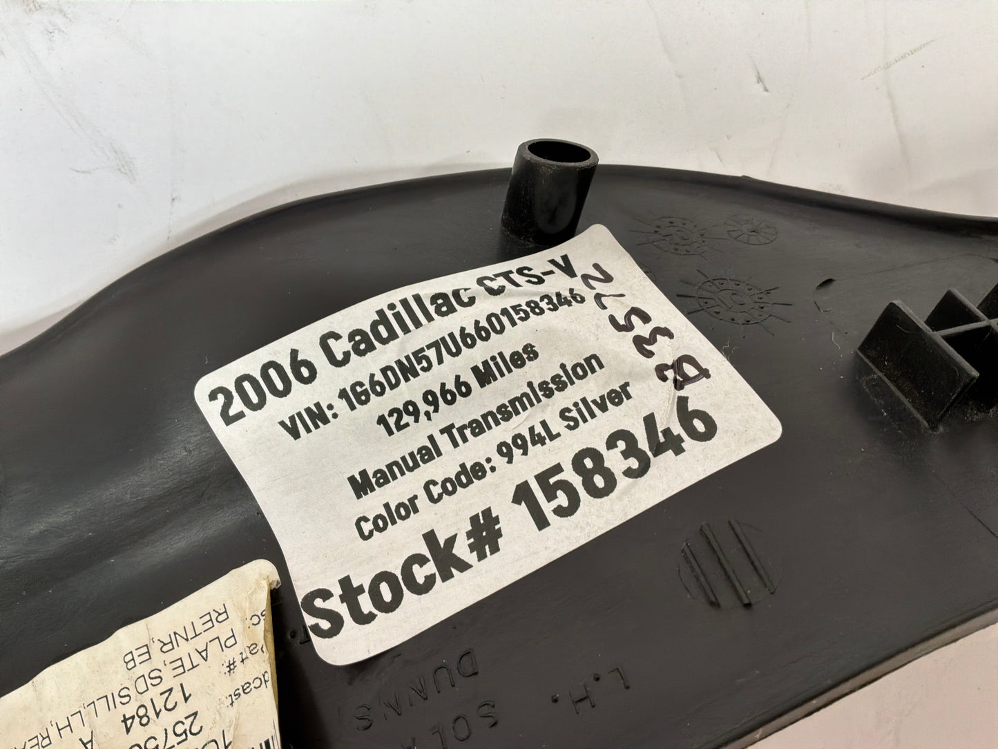 2006 Cadillac CTS-V LH Driver Rear Door Sill Kick Trim Plate Ebony OEM