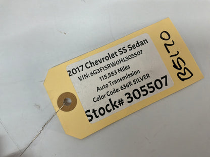 2017 Chevy SS Sedan LH Driver Rear Exterior Door Handle Silver OEM
