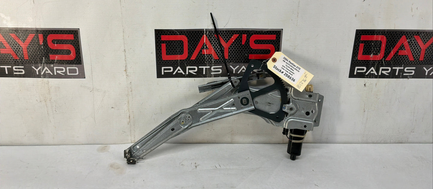 2004 Pontiac GTO LH Driver Front Window Regulator Motor OEM