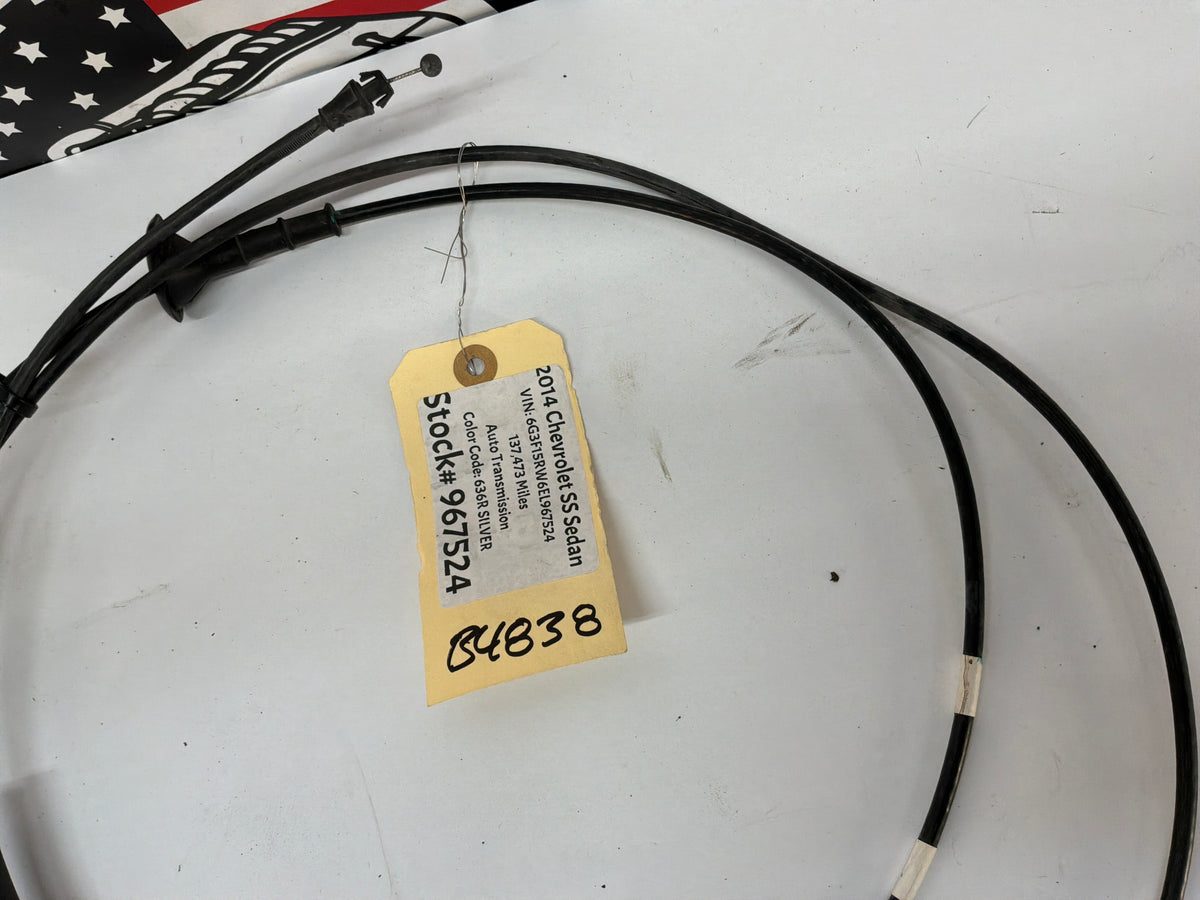 2014 Chevy SS Sedan Hood Latch Release Cable w/ Handle OEM