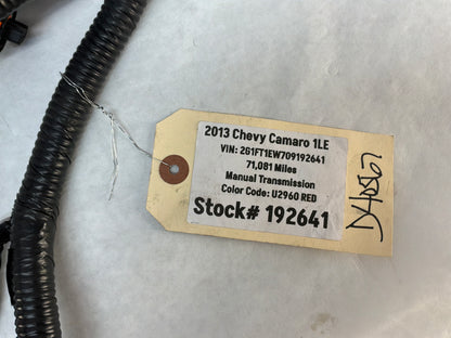 2013 Chevy Camaro 1LE Engine Motor Manual Transmission Wiring Wire Harness OEM