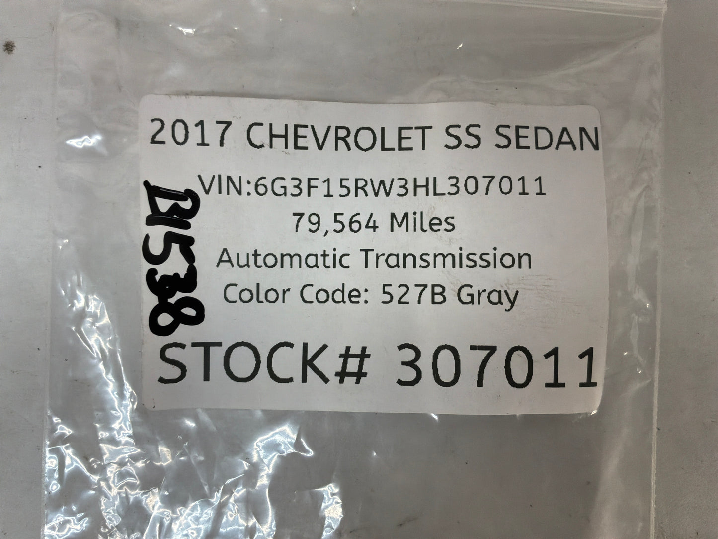 2017 Chevrolet SS Sedan Center Cap Holden OEM