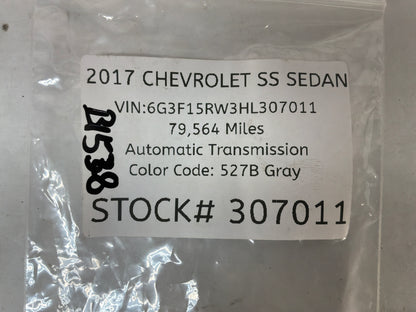 2017 Chevrolet SS Sedan Center Cap Holden OEM