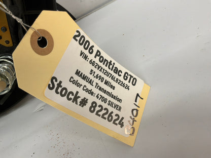 2006 Pontiac GTO Steering wheel airbags