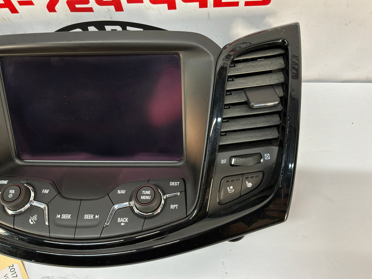 REPICTURE WITH THE RADIO B5487 2017 Chevy SS Sedan Navigation Display Radio CD Player Face Plate Screen Control Bezel Black Trim OEM - Day's Parts Yard