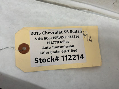 2015 Chevy SS Sedan Roof Top Trim Finish Panel Moldings RH & LH OEM