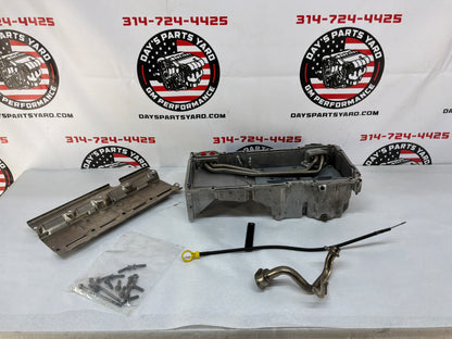 2005 Pontiac GTO Complete Oil Pan Assembly Pick Up Tube Windage Tray Dip Stick OEM