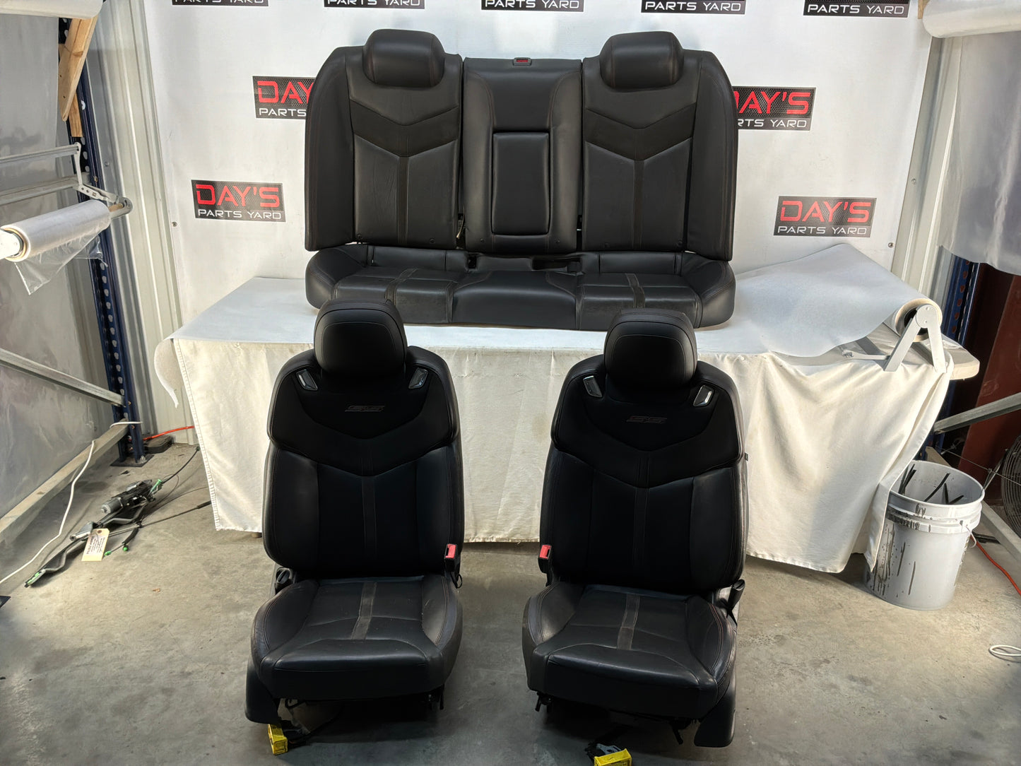 2015 Chevrolet SS Sedan Front and Rear Black Leather Seats OEM