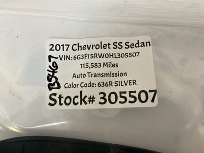 2017 Chevy SS Sedan Center Console Rubber Insert OEM