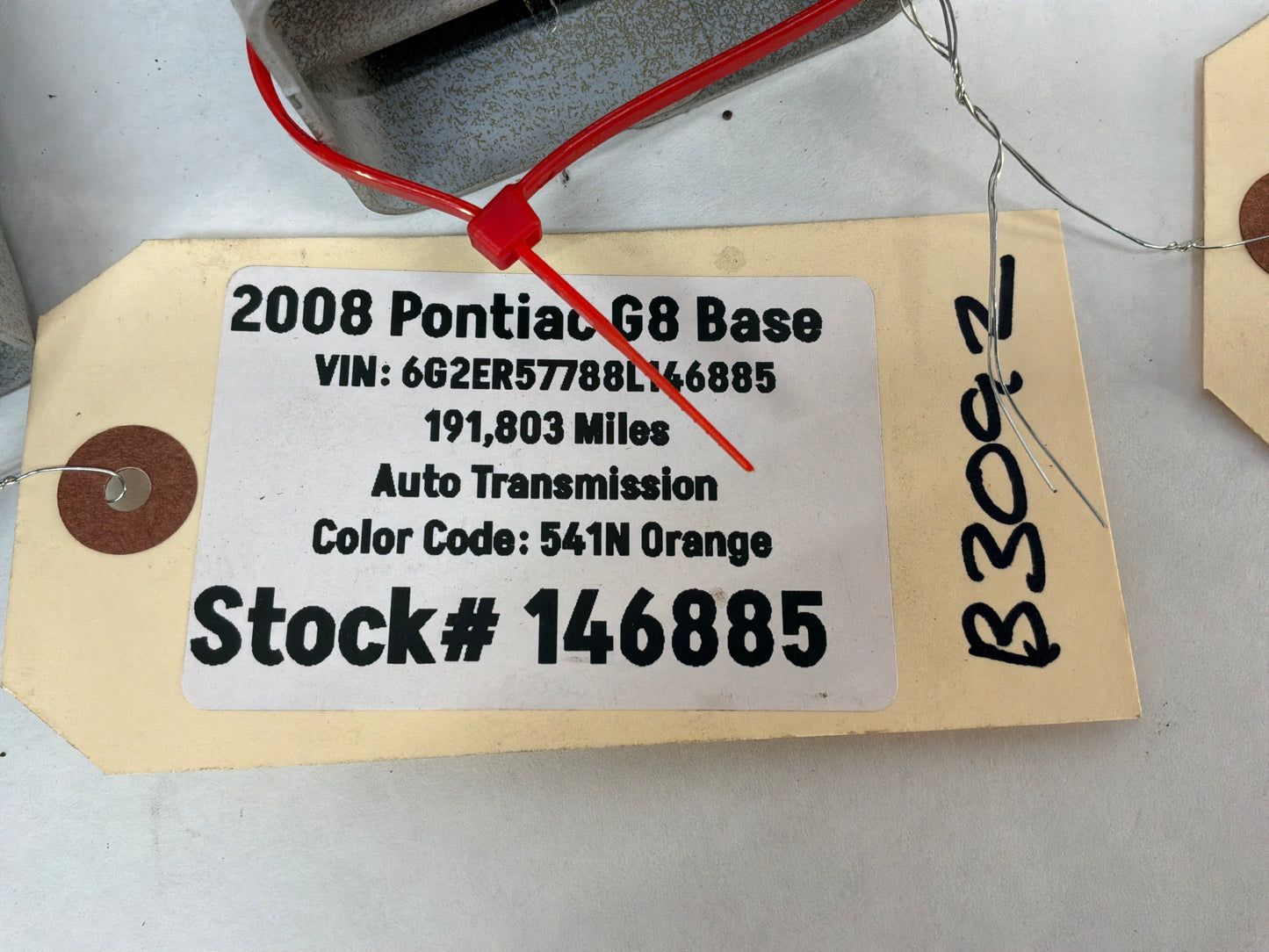 2008 Pontiac G8 Base Rear Impact Bar Mounting Brackets Sleeves OEM