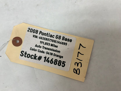 2008 Pontiac G8 Base LH & RH Silver Dash Trim Accent Applique Panel OEM