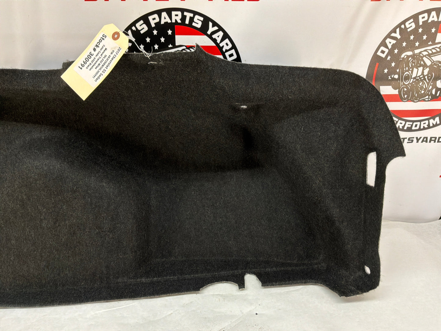 2017 Chevy SS Sedan RH Passenger Trunk Quarter Panel Carpet OEM