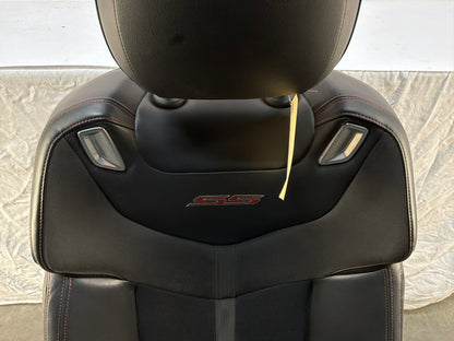 2017 Chevy SS Sedan Front LH Driver Seat Black Leather Alcantara Suede OEM