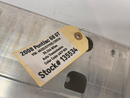 2008 Pontiac G8 GT Rear Bumper Reinforcement Impact Bar OEM