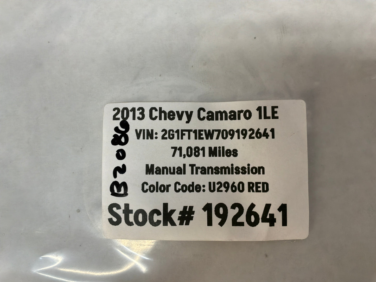 2013 Chevy Camaro 1LE Fuel Gas Tank Filler Door Cover Red OEM