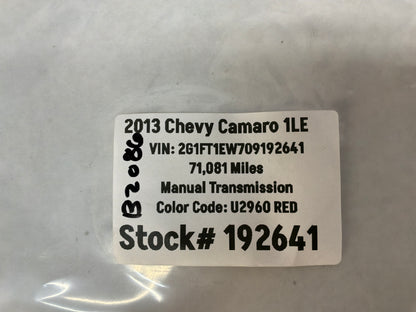 2013 Chevy Camaro 1LE Fuel Gas Tank Filler Door Cover Red OEM