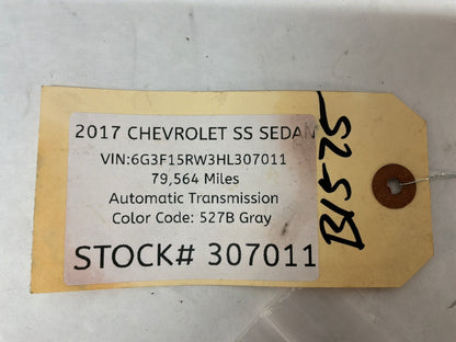 2017 Chevrolet SS Sedan Interior Package Tray Childs Car Seat Anchor Points OEM