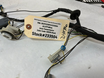 1999 Pontiac Firebird Trans Am Formula WS6 Tail Light Wire Wiring Harness OEM