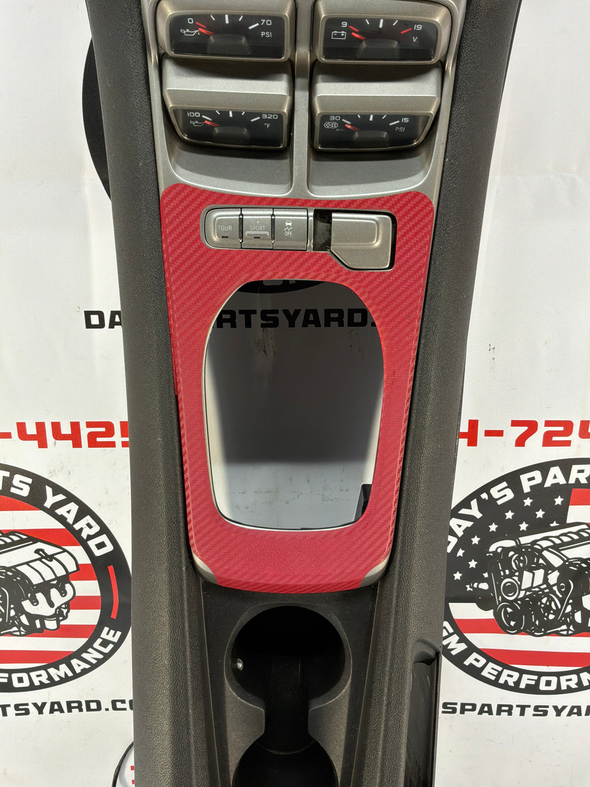 2013 Chevy Camaro ZL1 Center Console Arm Rest w/ Auxiliary Gauges OEM