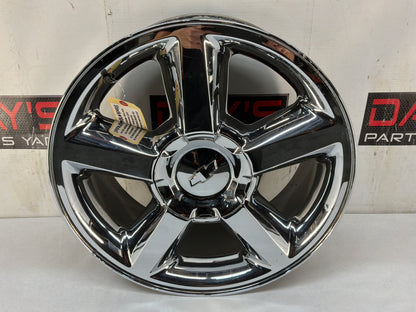 2012 Chevy Avalanche Wheel 20X8.5 Covered Lug Nuts Tapered 5 Spoke Chrome OEM