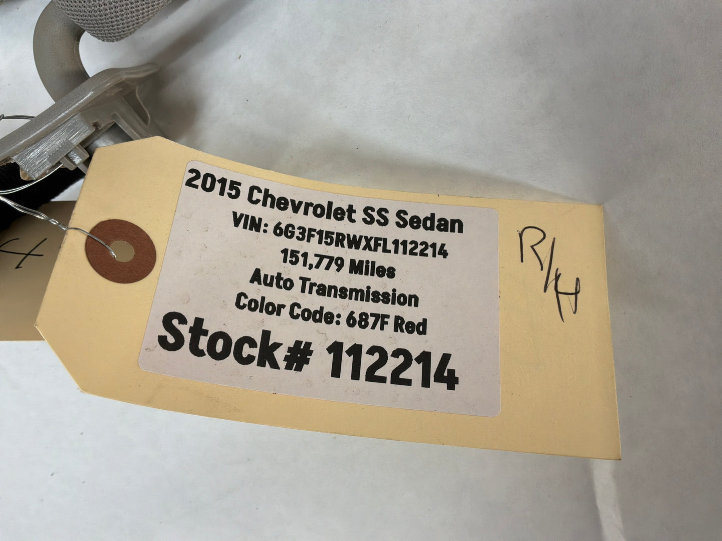2015 Chevy SS Sedan RH & LH Sun Visor Sunvisor Shade OEM