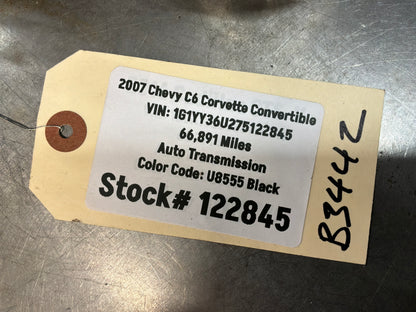 2007 Chevy C6 Corvette Convertible Floor Carpet OEM