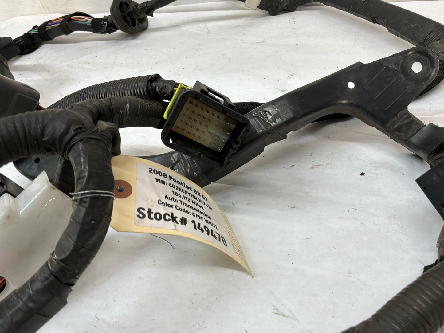 2009 Pontiac G8 GT Engine Motor Bay Firewall Wire Wiring Harness OEM