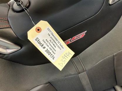 2017 Chevy SS Sedan RH Passenger Front Seat Black Leather Alcantara Suede OEM