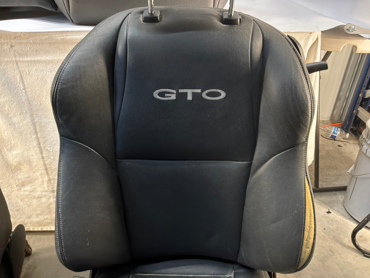 2006 Pontiac GTO Seats Front and Rears Black Leather OEM