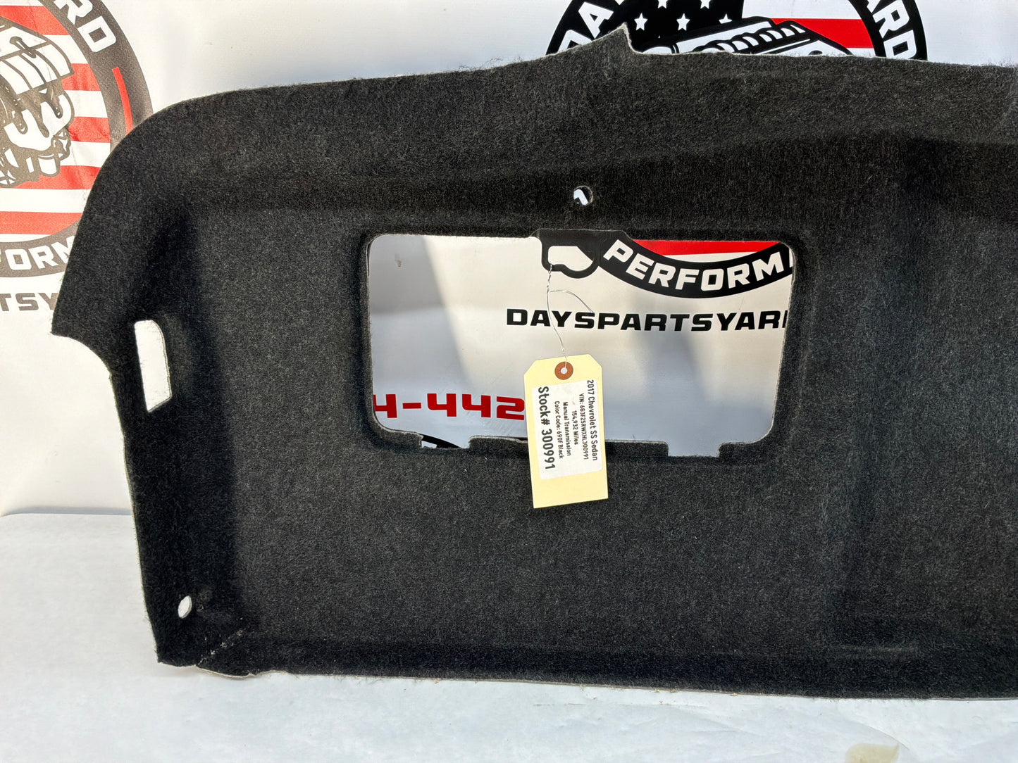 2017 Chevy SS Sedan LH Driver Rear Trunk Quarter Panel Carpet OEM