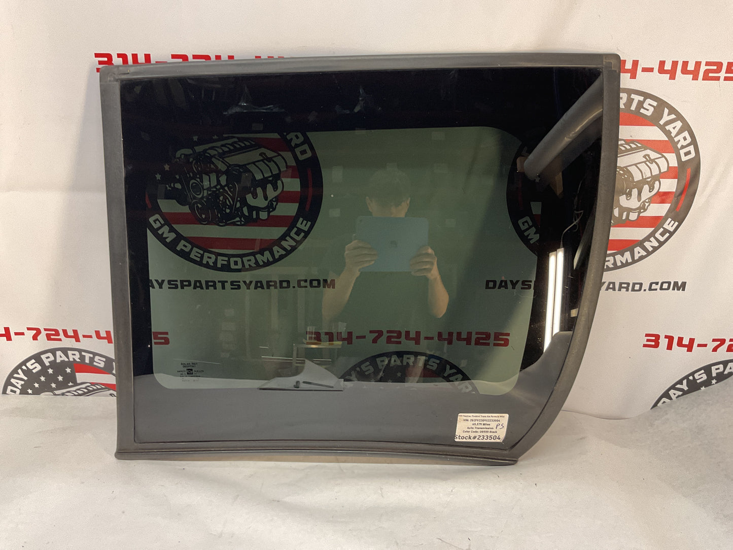 1999 Pontiac Firebird Trans Am Formula WS6 RH Passenger T Top Glass OEM