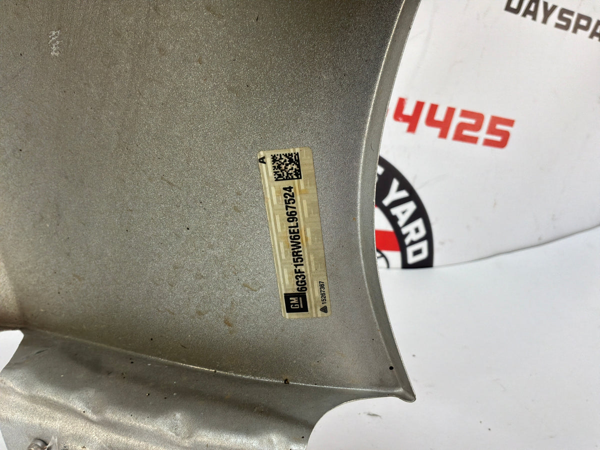 2014 Chevy SS Sedan LH Driver Front Fender Silver OEM