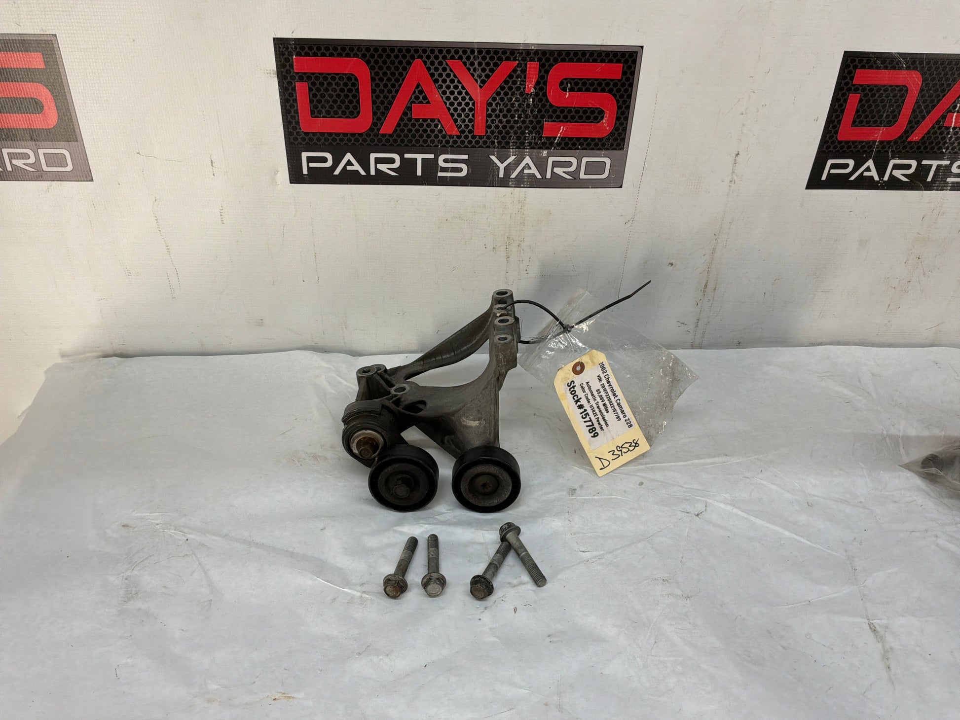 2002 Chevy Camaro Z28 AC Compressor Bracket w/ Hardware OEM - Day's Parts Yard