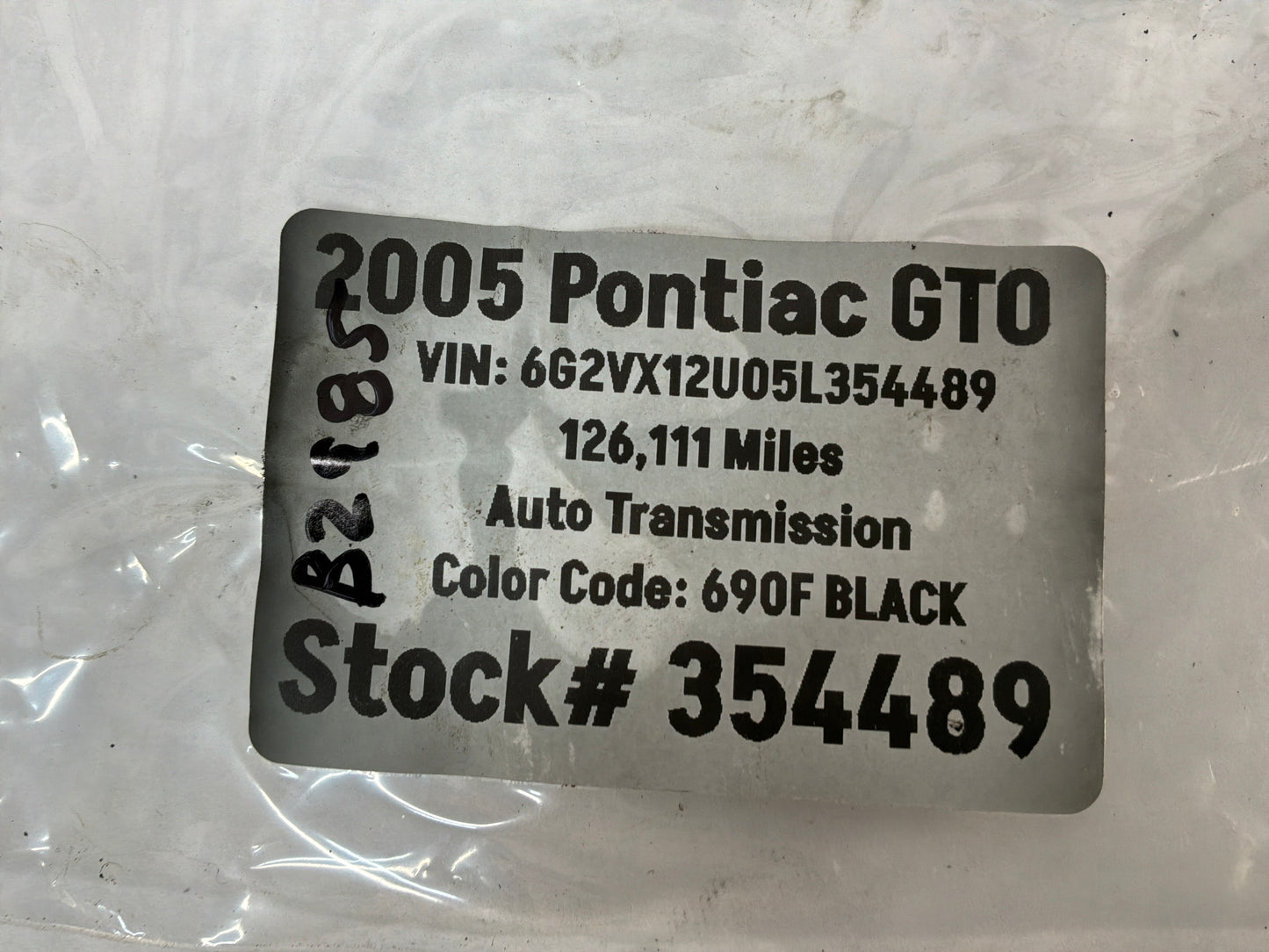 2005 Pontiac GTO Fender Badge Emblem OEM
