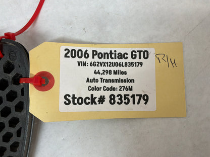 2006 Pontiac GTO RH Passenger Front Bumper Upper Kidney Grille OEM