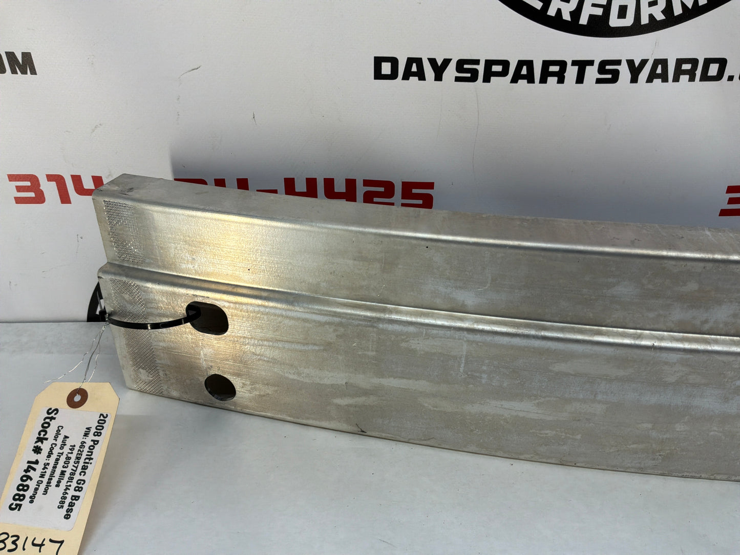 2008 Pontiac G8 Base Rear Bumper Reinforcement Impact Bar OEM