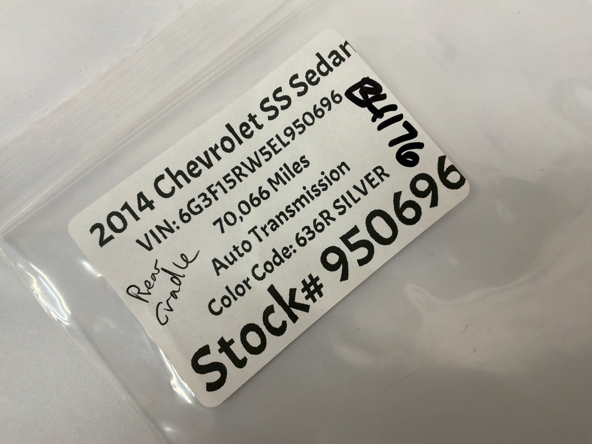 2014 Chevy SS Sedan Rear Cradle Rubber Isolators Set OEM