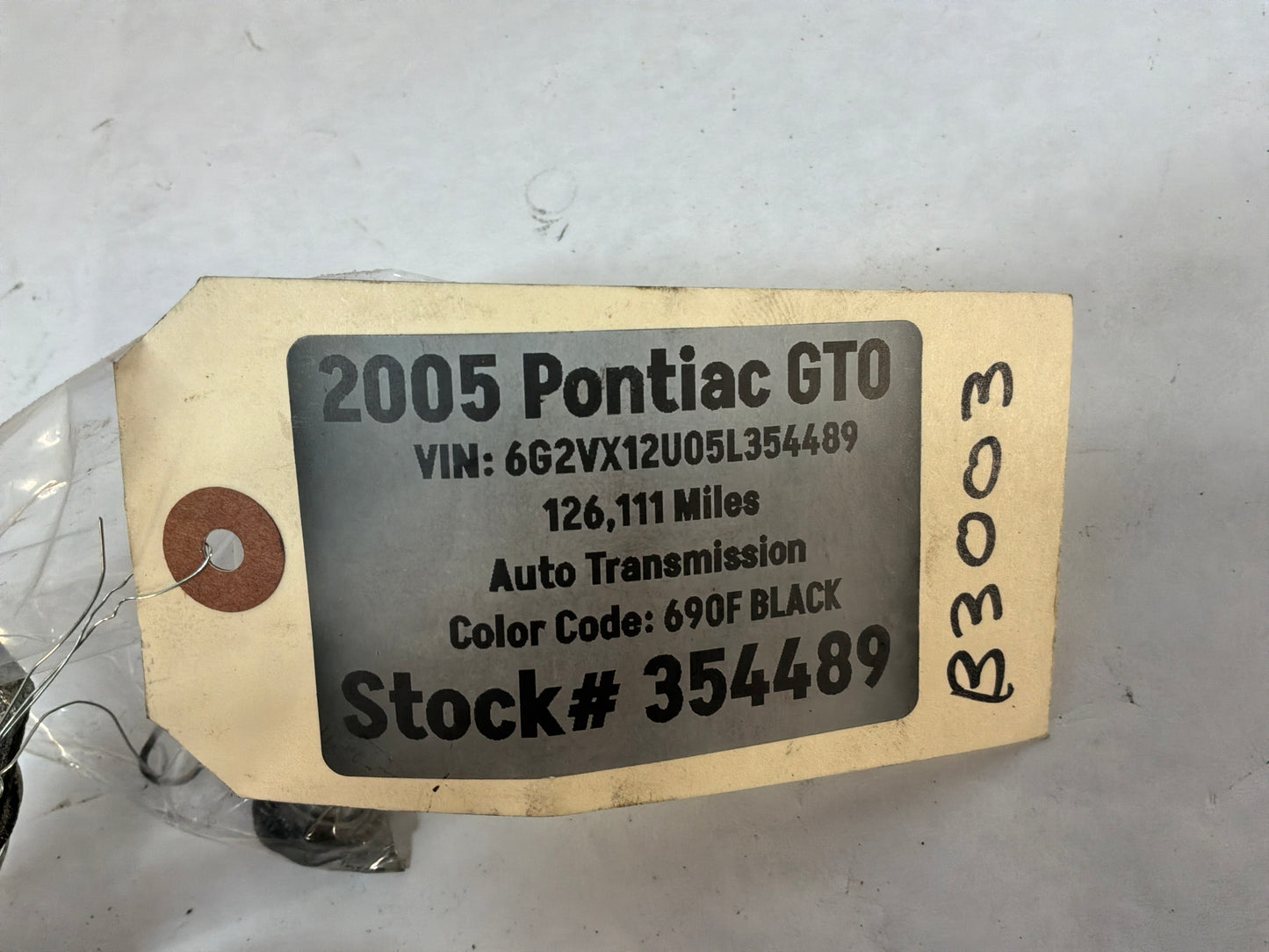 2005 Pontiac GTO RH Passenger Rear Emergency E Parking Brake Shoe Adjuster & Hardware OEM