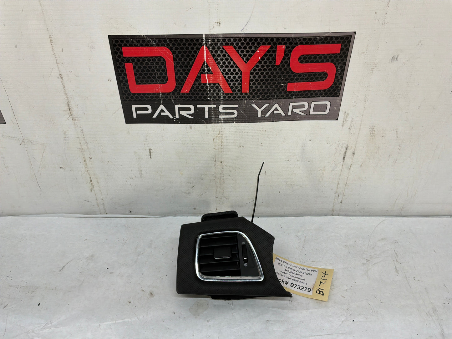 2014 Chevy Caprice PPV LH Driver Dash Vent Black Panel Insert OEM