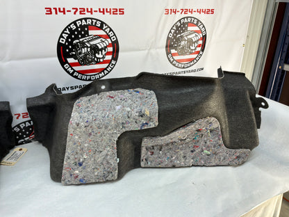 2013 Chevy Camaro 1LE RH & LH Interior Quarter Panel Trunk Compartment Felt Carpet Liner OEM