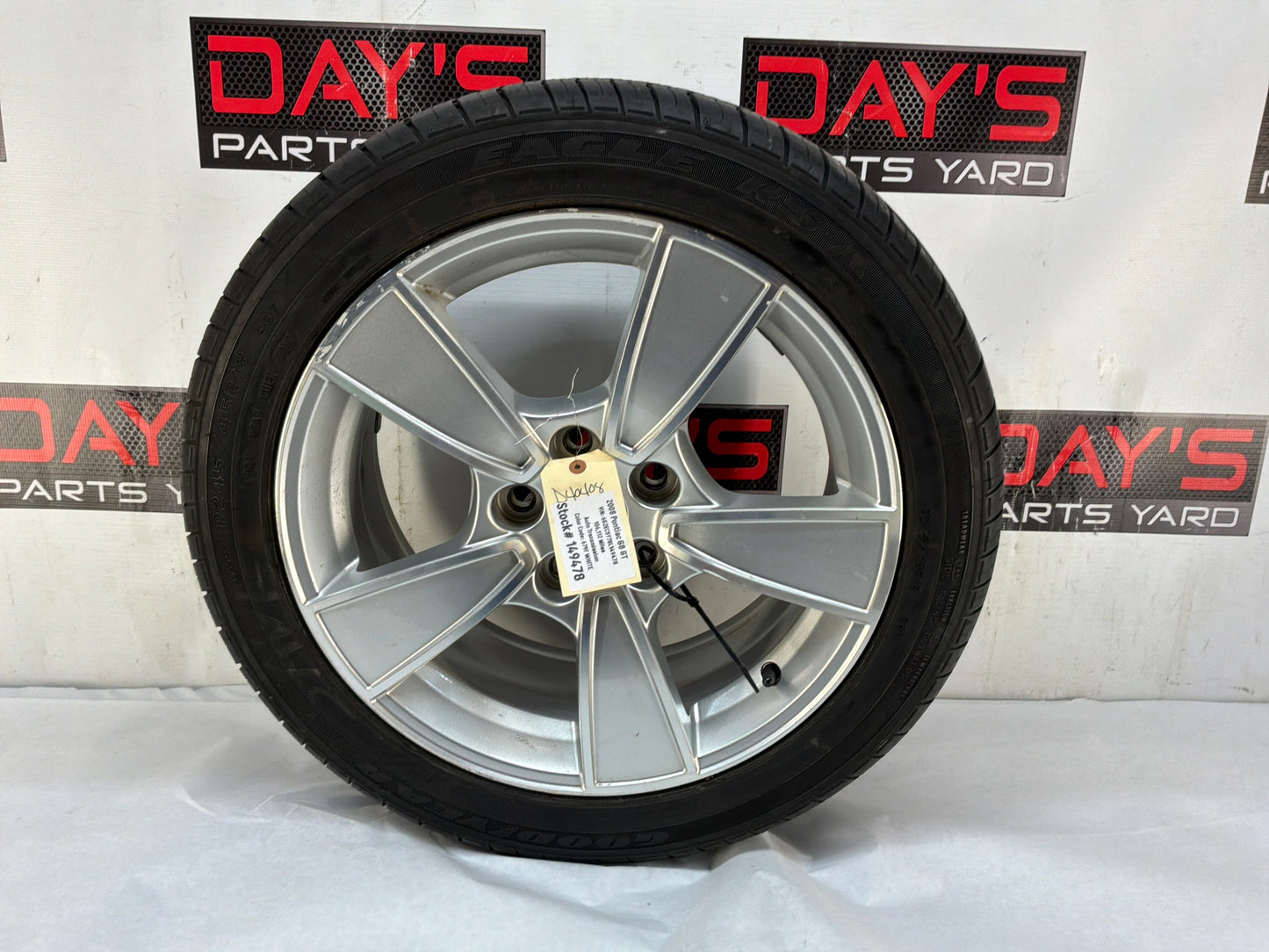 2008 Pontiac G8 GT Goodyear Eagle Tire w/Factory OEM Wheel 18x8  245/45R18 OEM