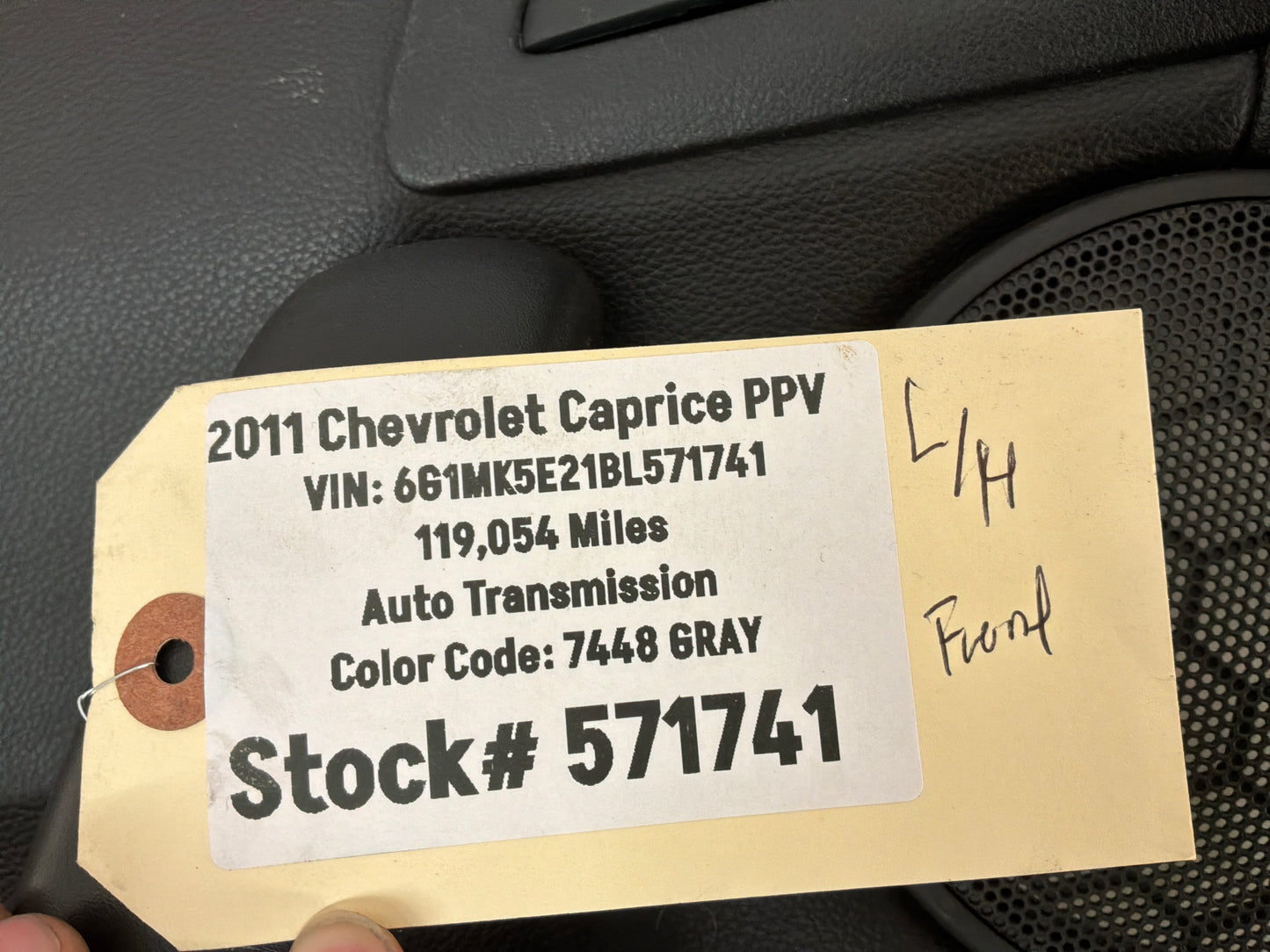 2011 Chevy Caprice PPV LH Driver Front Interior Door Panel OEM