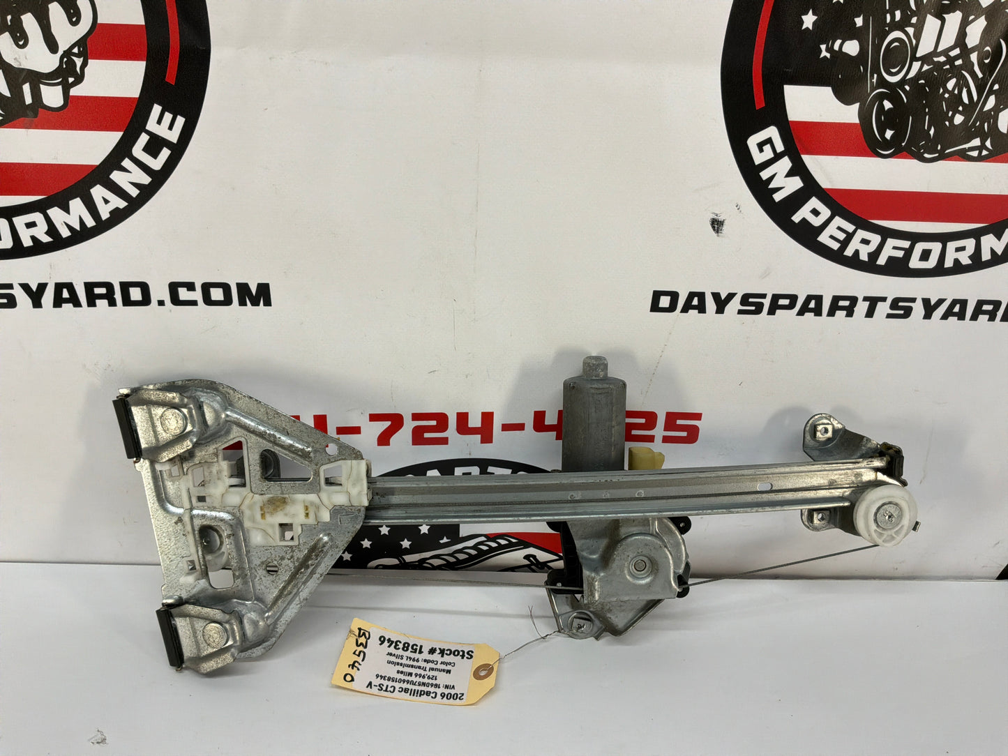 2006 Cadillac CTS-V LH Driver Rear Window Reg w/ Motor OEM