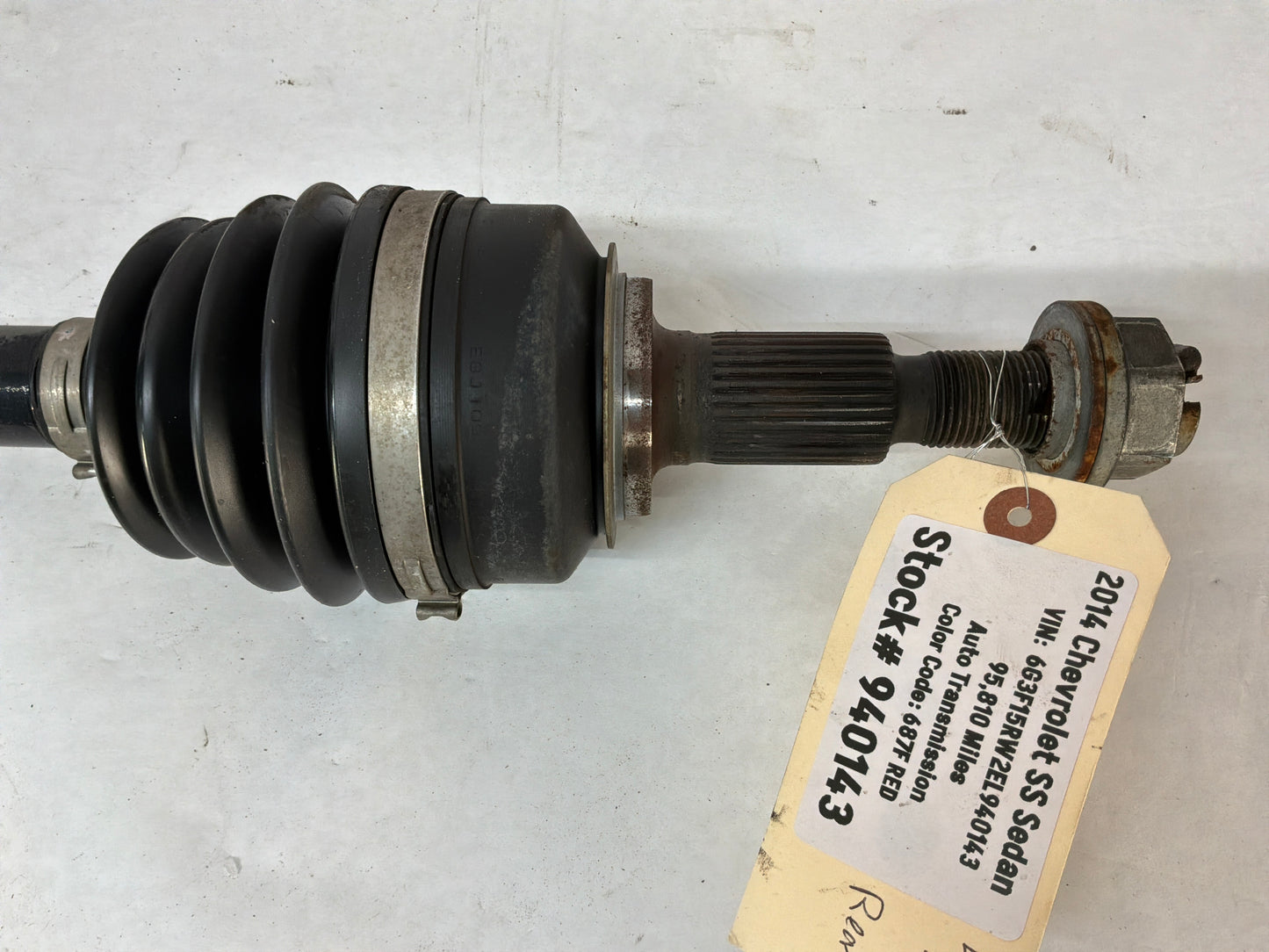 2014 Chevy SS Sedan LH Driver Rear CV Axle Half Shaft OEM