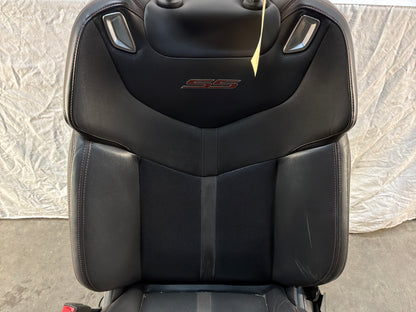 2017 Chevy SS Sedan Front LH Driver Seat Black Leather Alcantara Suede OEM